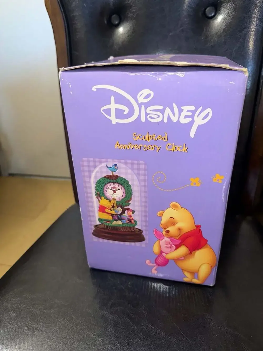 Disney Winnie the Pooh and Piglet Sculpted Anniversary Clock